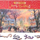 Puzzle Merry Christmas – rue enneigée 468 pièces