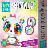 Kit de couture et de coloriage panda Creative Studio