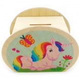 Tirelire en bois licorne HESS