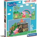 Puzzle Peppa Pig 2x60 pièces