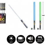 Sabre lumineux avec son et lumière, 73 cm, plastique, 3× AAA, 3 couleurs