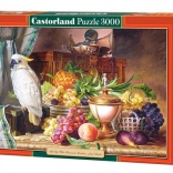 Puzzle 3000 pièces Nature morte avec perroquet, Josef Schuster