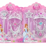 Set princesse diadème et sceptre avec collier et boucles d’oreilles