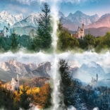 Puzzle Ravensburger Neuschwanstein aux quatre saisons 18 000 pièces