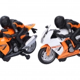 Moto de course avec pilote 28 cm avec lumière et son