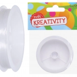 Fil nylon transparent pour perles 0,6 mm, 14 m