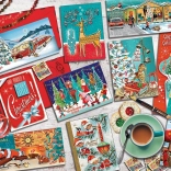 Puzzle cartes de vœux de Noël 1000 pièces COBBLE HILL
