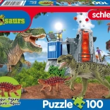 Puzzle SCHMIDT Schleich dinosaures préhistoriques 100 pièces avec figurine