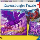 Puzzle Ravensburger Souverains mythiques 3×49 pièces