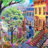 Puzzle Ville du printemps 1000 pièces de Bluebird