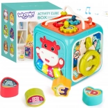WOOPIE cube sensoriel interactif Montessori 6-en-1 avec boîte à formes
