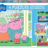 Puzzle EDUCA Peppa Pig 4 en 1 (6, 9, 12, 16 pièces)