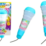 Microphone pour enfants avec effet d’écho et lumières (rose ou bleu)