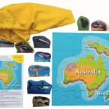 Puzzle en bois Australie et ses animaux, 16 pièces et 10 animaux