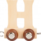 Wagon en bois avec la lettre H pour circuit de trains small foot