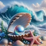 Mosaïque de diamants - Rivage aux coquillages