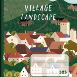 Cahier scolaire A5 quadrillé 5 × 5 mm Village, 20 feuilles