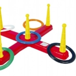 Croix de lancer avec anneaux set en plastique 5 pcs