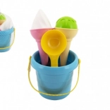 Set de sable à motif glace – seau et cuillère bleus