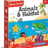 Clementoni Young Learner : animaux et leurs milieux puzzle 6×3 pièces