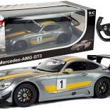 Voiture R/C Mercedes-AMG GT3 Rastar 1:14 gris avec télécommande