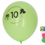 Ballons gonflables 30 cm avec le numéro 10 – lot de 5 pcs