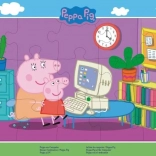 Puzzle 15 pièces encadré Peppa Pig