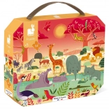 Puzzle Janod dans une valisette Savane 54 pièces