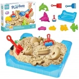 WOOPIE Sable cinétique 0,5 kg Set table avec moules