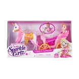 Poupée princesse avec licorne et carrosse SPARKLE GIRLZ 26,5 cm