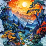 Trefl Puzzle Art en papier : Vallée 1000 pièces