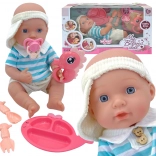 Coffret de soins avec bébé réaliste et accessoires 30 cm