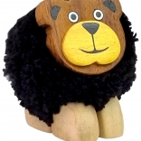 Figurine décorative en bois Ours XL Pompon