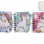 Bloc-notes avec motif de licorne