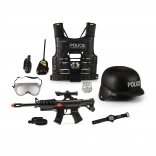 Gilet de police avec inscriptions en tchèque et accessoires – kit de policier pour enfants