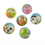 Balle rebondissante en mousse Animaux 6 cm