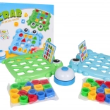 Jeu d’adresse Crabie – formes colorées et petite sonnette