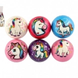 Balle en mousse avec licorne 8 cm – assortiment de couleurs