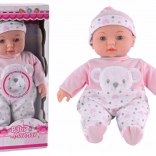 Pyjama rose pour poupées avec bonnet ourson Sons