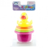 Gobelets colorés avec canard pour l'eau