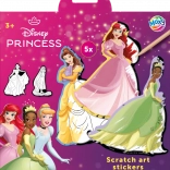 Autocollants à gratter Disney Princesses, 5 pcs