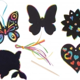 Goki images à gratter arc-en-ciel à suspendre – motifs assortis