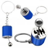 Porte-clés en métal en forme de boîte de vitesses manuelle – bleu