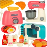 Set de cuisine pour enfants avec micro-ondes, grille-pain et mixeur