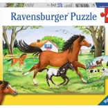 RAVENSBURGER puzzle monde des chevaux 2×24 pièces