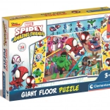 CLEMENTONI Puzzle de sol avec stylo interactif Spidey et ses formidables amis 24 pièces
