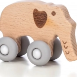 Éléphant à bascule en bois pour enfants