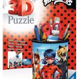 Ravensburger puzzle 3D porte-stylos Miraculous Coccinelle et Chat Noir 57 pièces