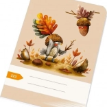 Cahier scolaire A5 à lignes 12 mm, 20 feuilles – motif d’automne