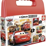 Educa Puzzle Valisette Voitures 4-en-1